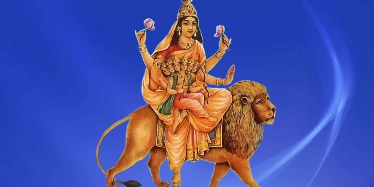 बडादशैंको आज पाँचौँ दिन स्कन्दमाताको विधिपूर्वक पूजा आराधना गरिँदै