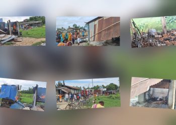 ढेकहा बजारमा अज्ञात समूहद्वारा आगजनी, ६ पसलमा क्षति