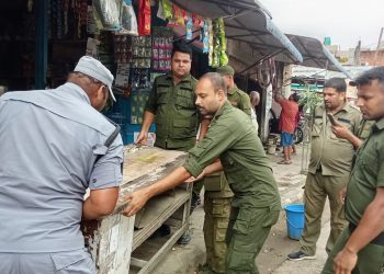 जनकपुरमा फुटपाथ खाली गर्ने अभियान सुरु