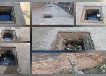 साकेतनगरमा सडकका हेमपाइप चेम्बरका दर्जनौ ढक्कन गायब, हातेकल चोरी