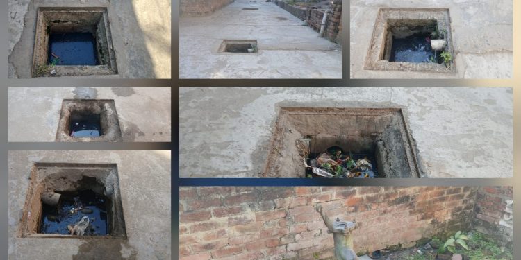 साकेतनगरमा सडकका हेमपाइप चेम्बरका दर्जनौ ढक्कन गायब, हातेकल चोरी