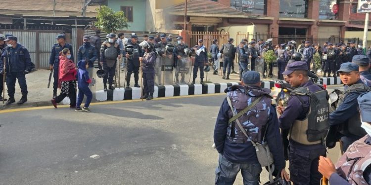 प्रदर्शनको घोषणापछि माइतीघरमा सुरक्षा व्यवस्था कडा