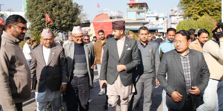 आगजनी अनुगमनको क्रममा आज रास्वपा कार्यालय पुगे सरकारी प्रतिनिधि