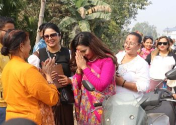 उम्मेदवार बाहिरिए पनि झापा-५ मा रास्वपाको घरदैलो जारी