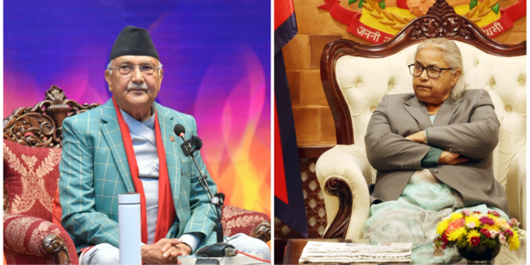 बालुवाटारमा प्रधानमन्त्री-एमाले अध्यक्ष ओलीबीच लामो वार्ता