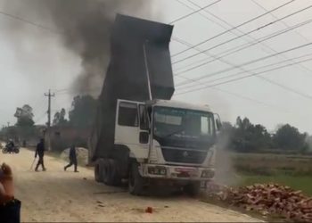 टिपर सफा गर्ने क्रममा करेन्ट लाग्दा चालकको मृत्यु