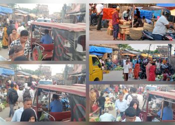 पेठिया बजार अव्यवस्थित : सडकमै व्यापार, नियमन शून्य