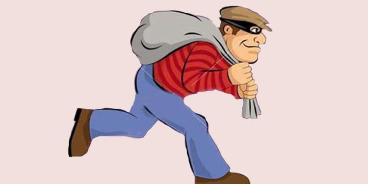पौने ३४ लाख बराबरको चोरी
