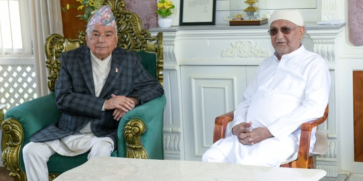 पूर्वप्रधानमन्त्री ओलीलाई राष्ट्रपति पौडेलको समवेदना