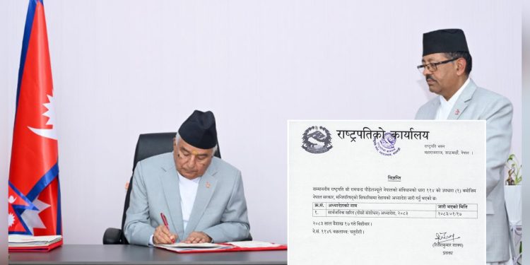 राष्ट्रपति पौडेलद्वारा सार्वजनिक खरिद अध्यादेश जारी
