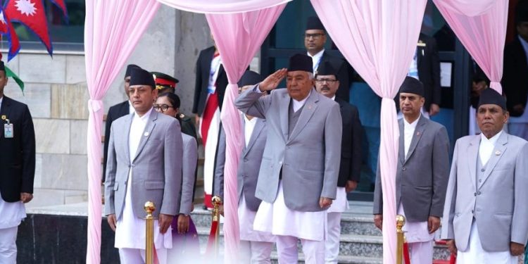 संघीय संसद्मा राष्ट्रपति पौडेलको सम्बोधन हुँदै