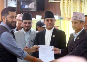 सभामुखमा डीपी अर्यालको उम्मेदवारी दर्ता