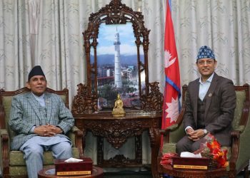 सभामुख र राष्ट्रियसभा अध्यक्षबीच शिष्टाचार भेटर्बाता