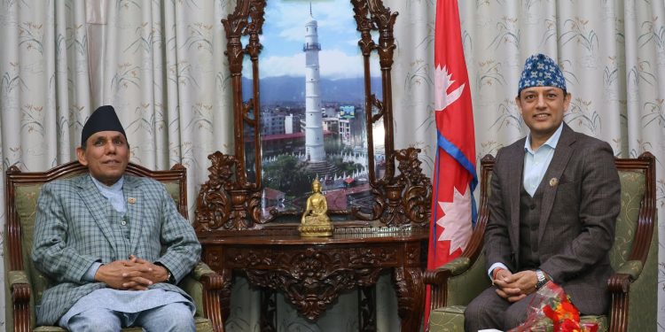 सभामुख र राष्ट्रियसभा अध्यक्षबीच शिष्टाचार भेटर्बाता