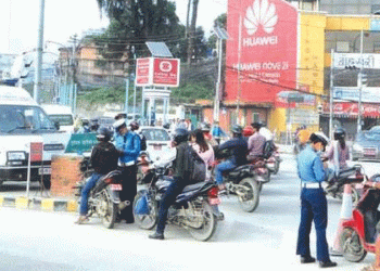 काठमाडौँमा ट्राफिक कडाइ, नियम नमान्नेलाई जरिवाना