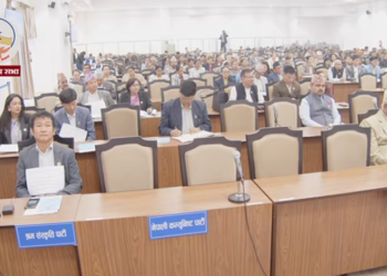 प्रधानमन्त्री अनुपस्थित भएपछि संसद्मा प्ले कार्डसहित विरोध