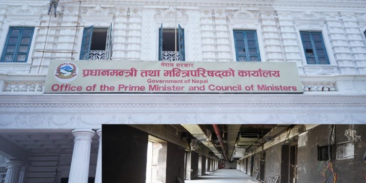आन्दोलनले ध्वस्त सिंहदरबार पुनः व्यवस्थित बनाइँदै