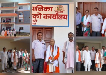 महन्थ ठाकुरद्वारा पिपरा गाउँपालिकाको नवनिर्मित ‘जनता दरबार’ भवनको निरीक्षण