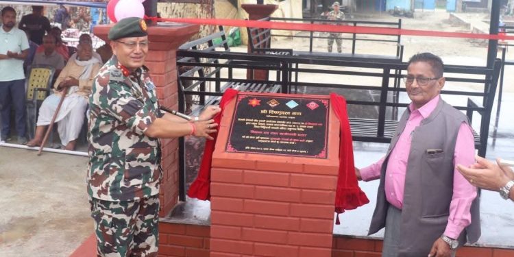 धनुषामा नेपाली सेनाको उपहार : आरामस्थल, खानेपानी र हरियाली अभियान