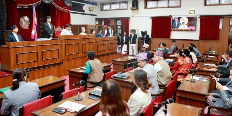 प्रधानमन्त्रीको अभिव्यक्तिप्रति विवाद, राष्ट्रिय सभा दोस्रो दिन पनि अवरुद्ध