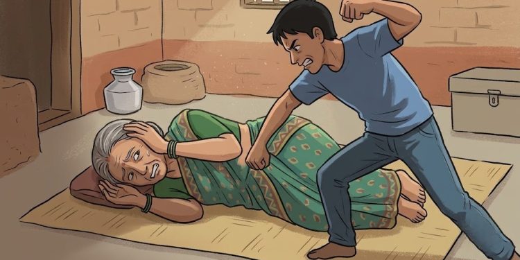 छोराको कुटपिटबाट आमाको मृत्यु