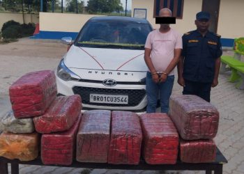 पर्सा प्रहरीको सफलता : १०२ किलो गाँजासहित भारतीय नागरिक नियन्त्रणमा