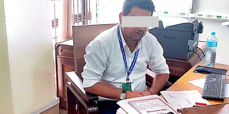 आन्तरिक राजस्व कार्यालय लहानमा घुसकाण्ड, कर अधिकृत पक्राउ