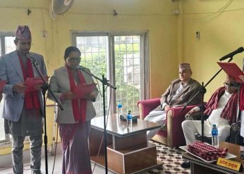 मुख्यमन्त्री भट्टको मन्त्रिपरिषद् विस्तार, एमालेका ४ जना मन्त्रीले लिए शपथ