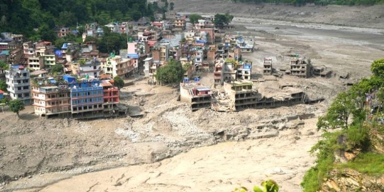 बाढीले बदलिदियो त्रिशूली बजारको स्वरूप