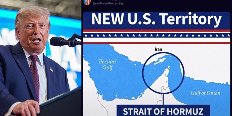 ट्रम्पको दाबी-होर्मुज जलडमरूमध्य ‘अमेरिकाको नयाँ भूभाग’