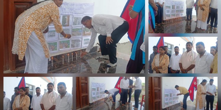 रसुवा बाढीमा ज्यान गुमाएकाप्रति पिपरा गाउँपालिकाले गर्‍यो श्रद्धाञ्जली