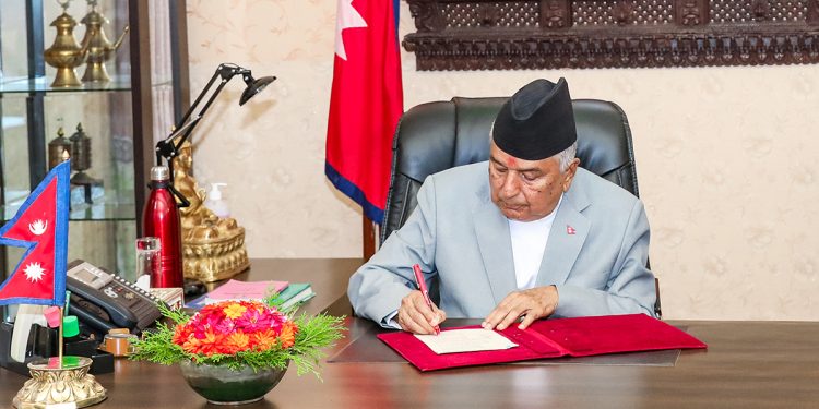 राष्ट्रपति पौडेलद्वारा विपद्सम्बन्धी अध्यादेश जारी
