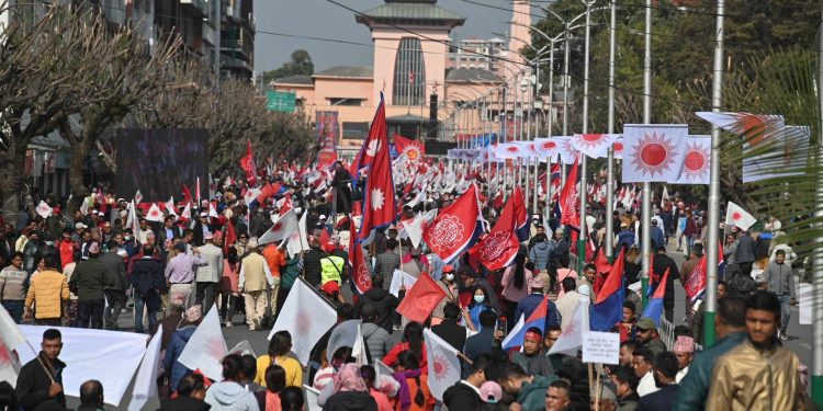 काठमाडौंमा एमालेको दुईदिने राष्ट्रिय भेला हुँदै