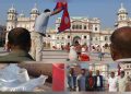 वर्षौंदेखि बिग्रिएको फाउन्टेन हटाएर जानकी मन्दिर परिसरमा राष्ट्रिय झण्डा