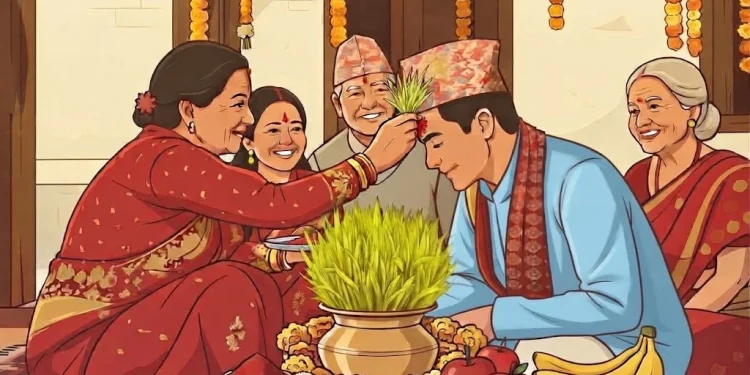 दसैँको टीका र जमरा लगाउने क्रम आज पनि जारी