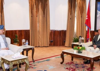 राष्ट्रपति पौडेल र सभामुख अर्यालबीच शिष्टाचार भेट